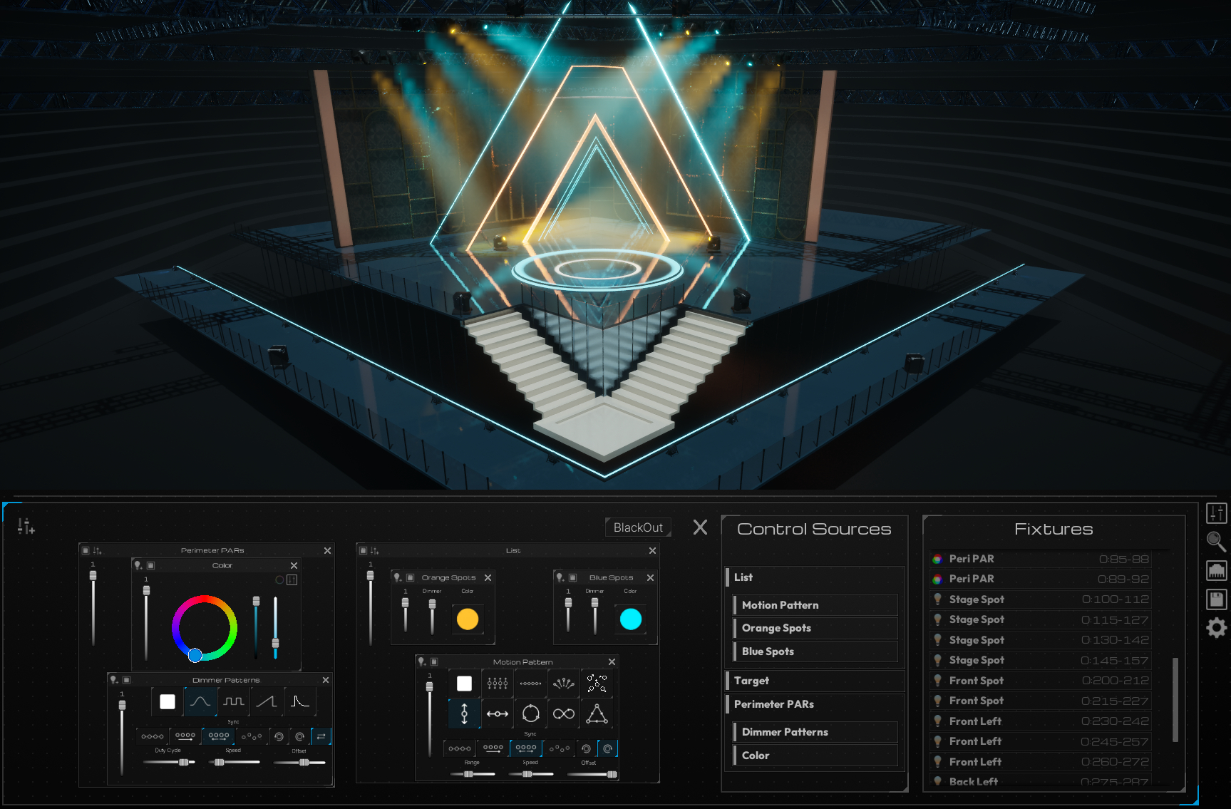 Lumirion Control interface screenshot